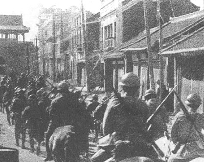 Japanese Kwantung Army Troops Entering Shenyang