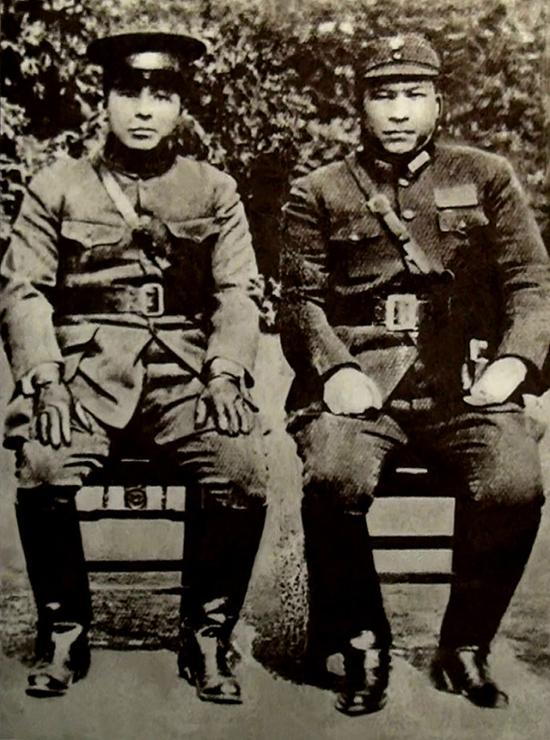 Generals Zhang Xueliang and Yang Hucheng in Xi'an