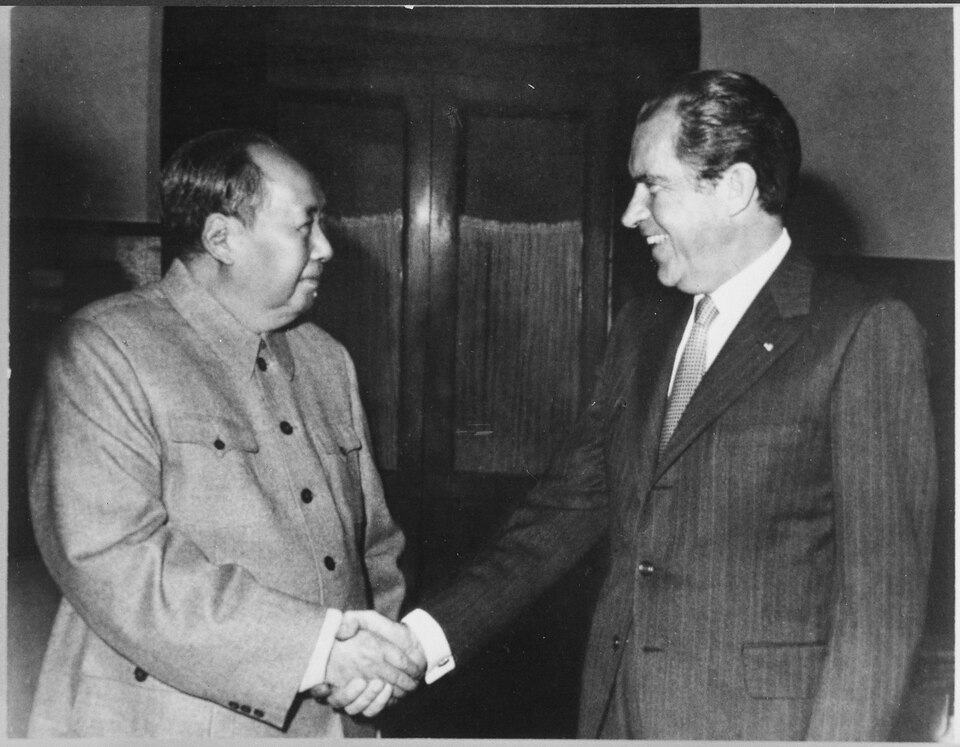Richard Nixon and Mao Zedong in Zhongnanhai